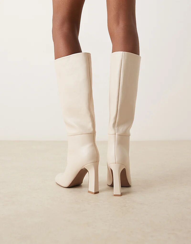 Женские сапоги ASOS DESIGN Carly на блочном каблуке, бежевый — фото 3