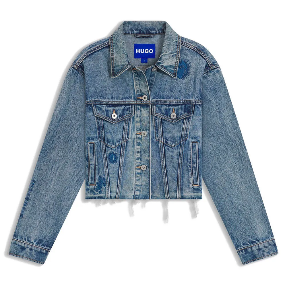 

Куртка HUGO Anouk Cropped 10274727 BLUE denim, синий