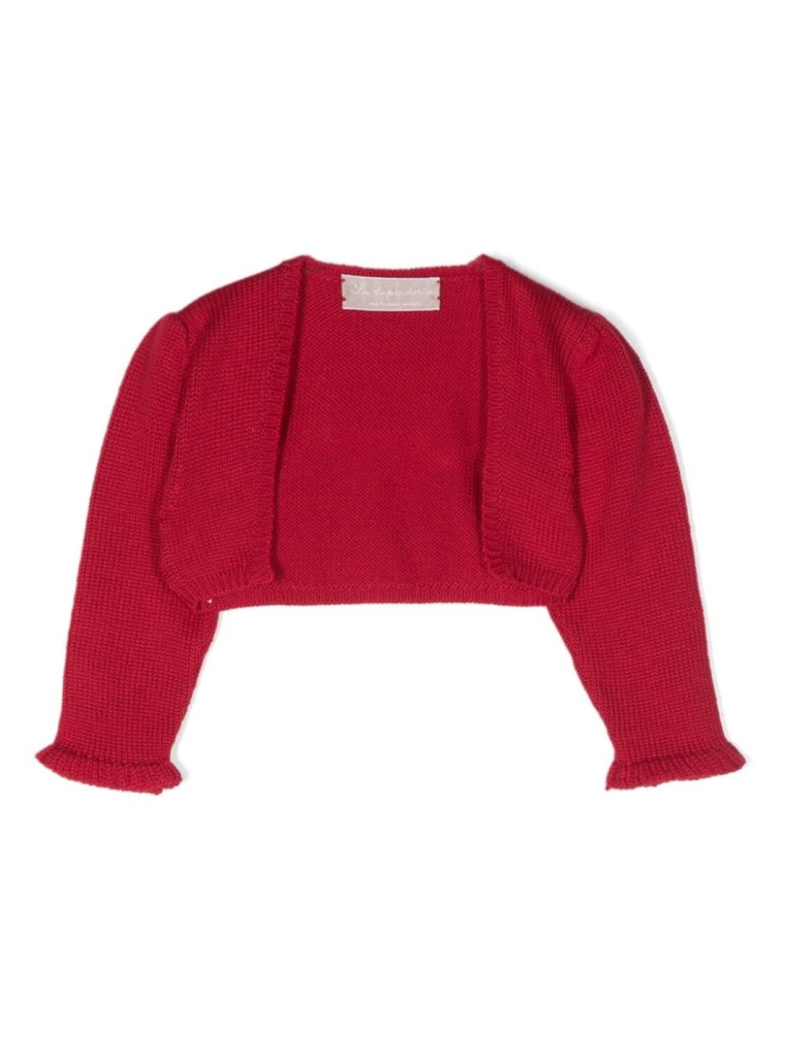 

La Stupenderia ribbed-trim cropped cardigan, красный
