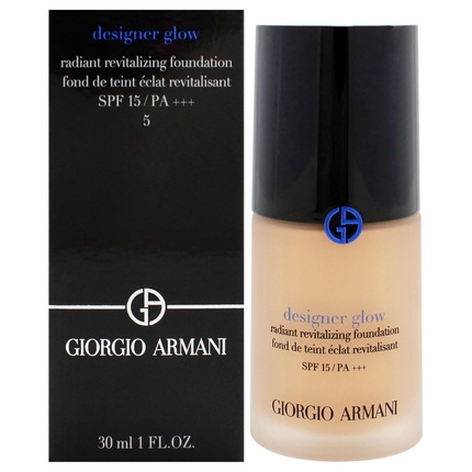 

Дизайнерская тональная основа Glow Radiant Revitalizing Foundation SPF 15 PA Plus 1 унция Giorgio Armani