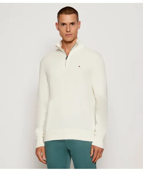 

Свитер с имитацией молнии Regular fit Tommy Hilfiger, бежевый