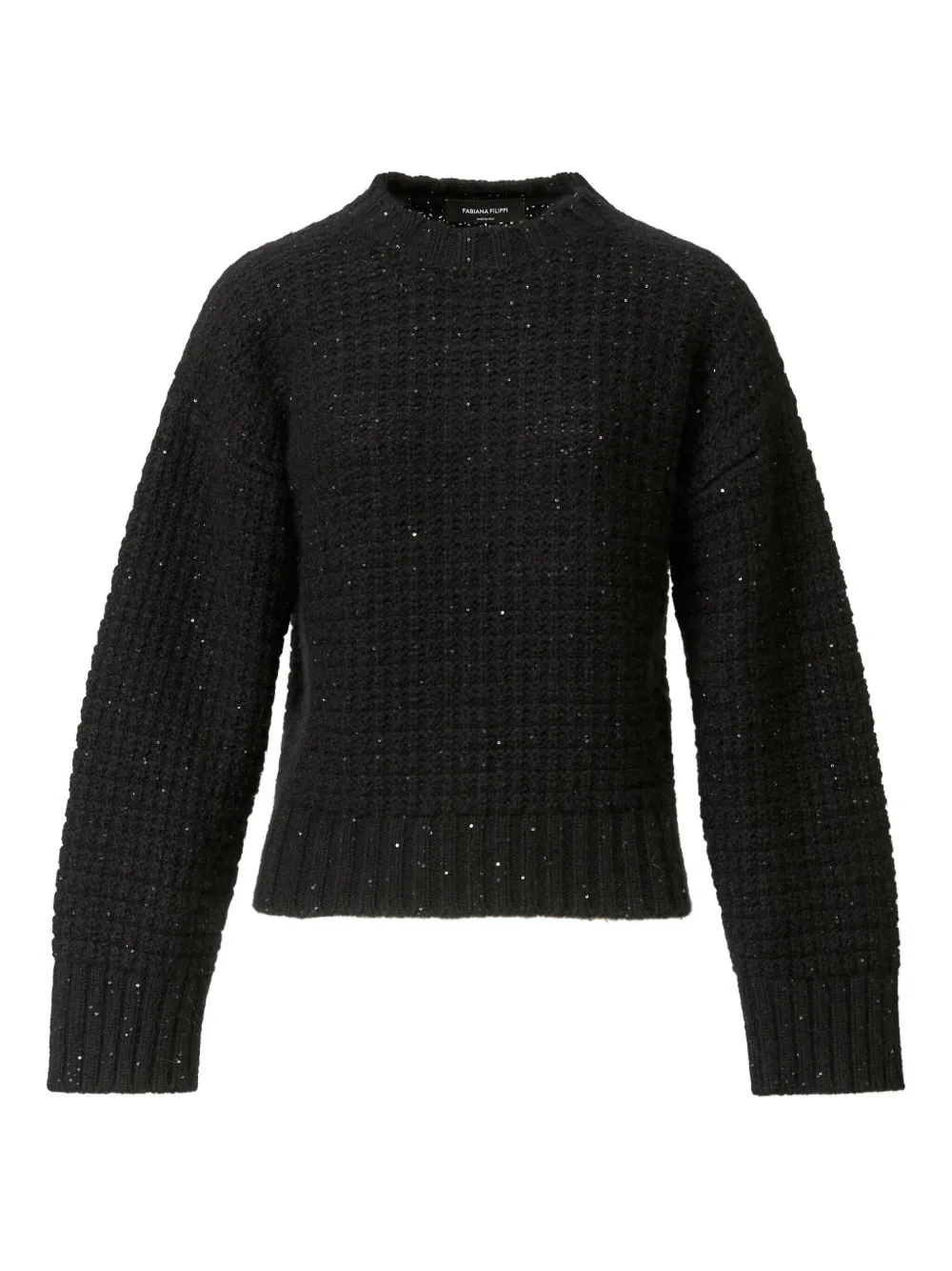 

Свитер с украшением из пайеток Fabiana Filippi, черный