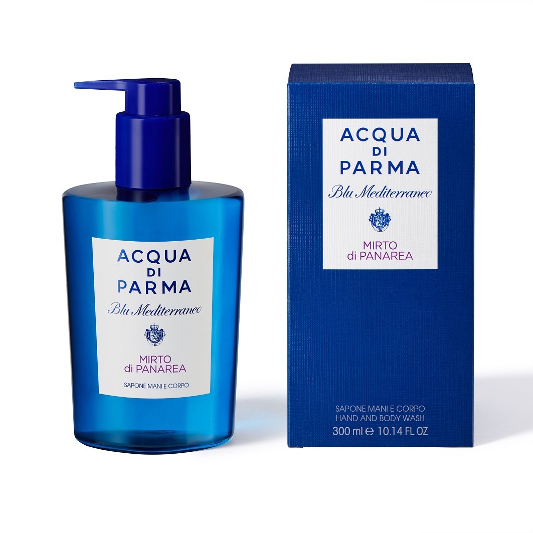 Гель для душа blu mediterraneo mirto di panarea hand and body wash Acqua Di Parma, объем 300 мл — фото 2