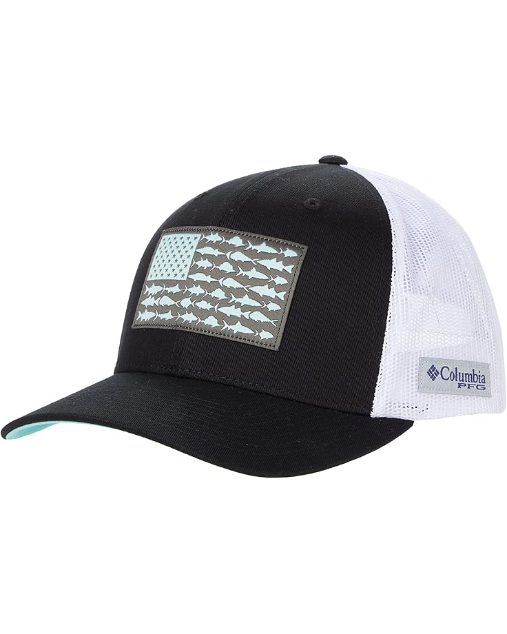 

Бейсболка Columbia PFG Mesh Snapback Fish Flag Ball Cap, черный/белый