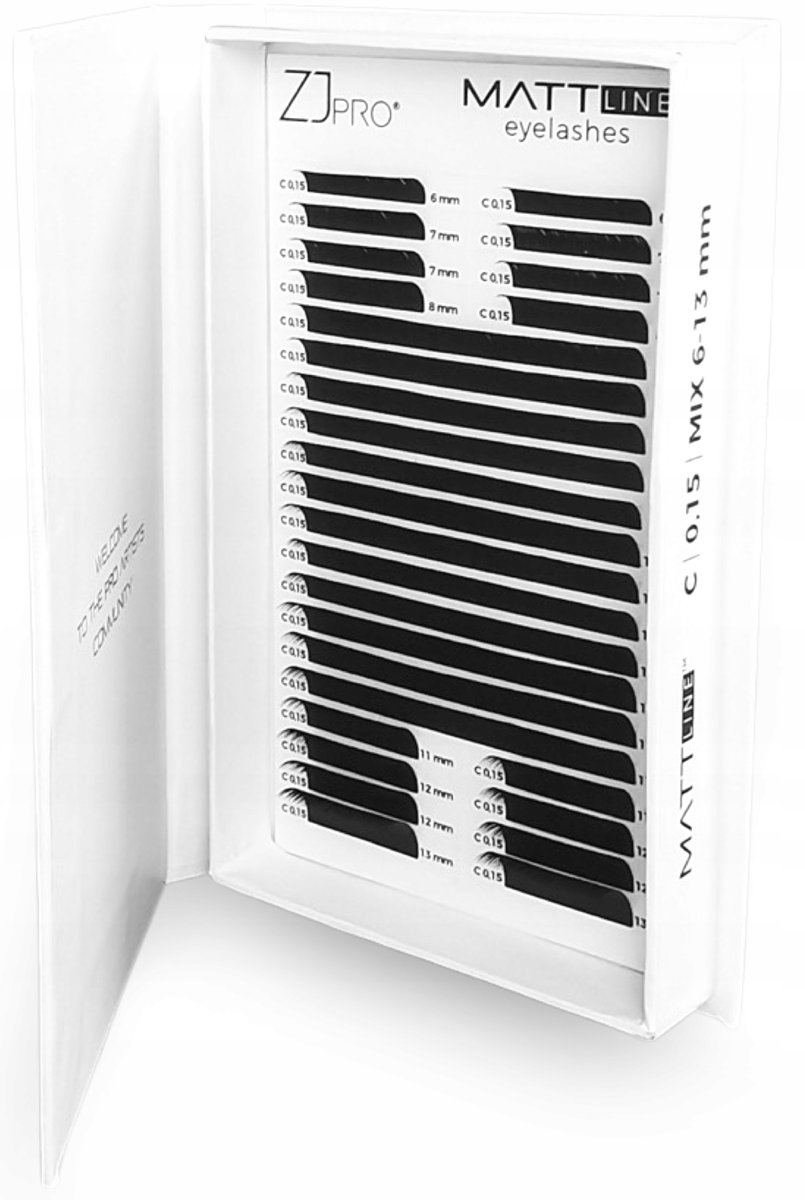 

Project Lashes, Zjpro Mattline Eyelashes D 0.07 Mix, Zj Pro