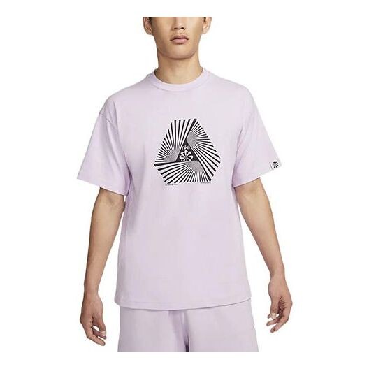 

Футболка Men's Nike Geometry Alphabet Logo Printing Round Neck Pullover Short Sleeve Asia Edition Purple T-Shirt, мультиколор