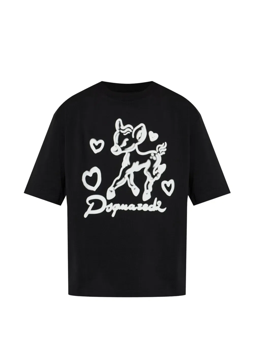Футболка с графическим принтом DSQUARED2, черный