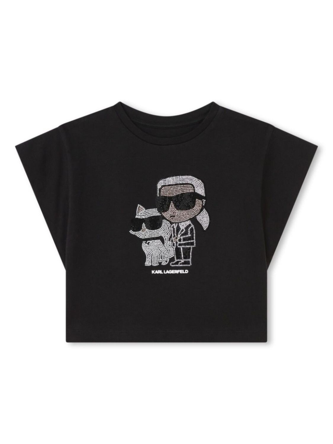 

Karl Lagerfeld Kids декорированная футболка Ikonik, черный