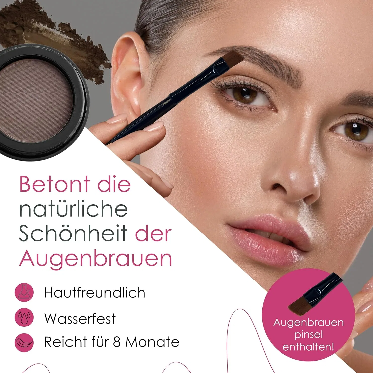 Пудра для бровей «CHOCOLATE BROWN COLOUR» от Eyebrow Powder Marie-José & Co, 6 - Dark Brown — фото 4