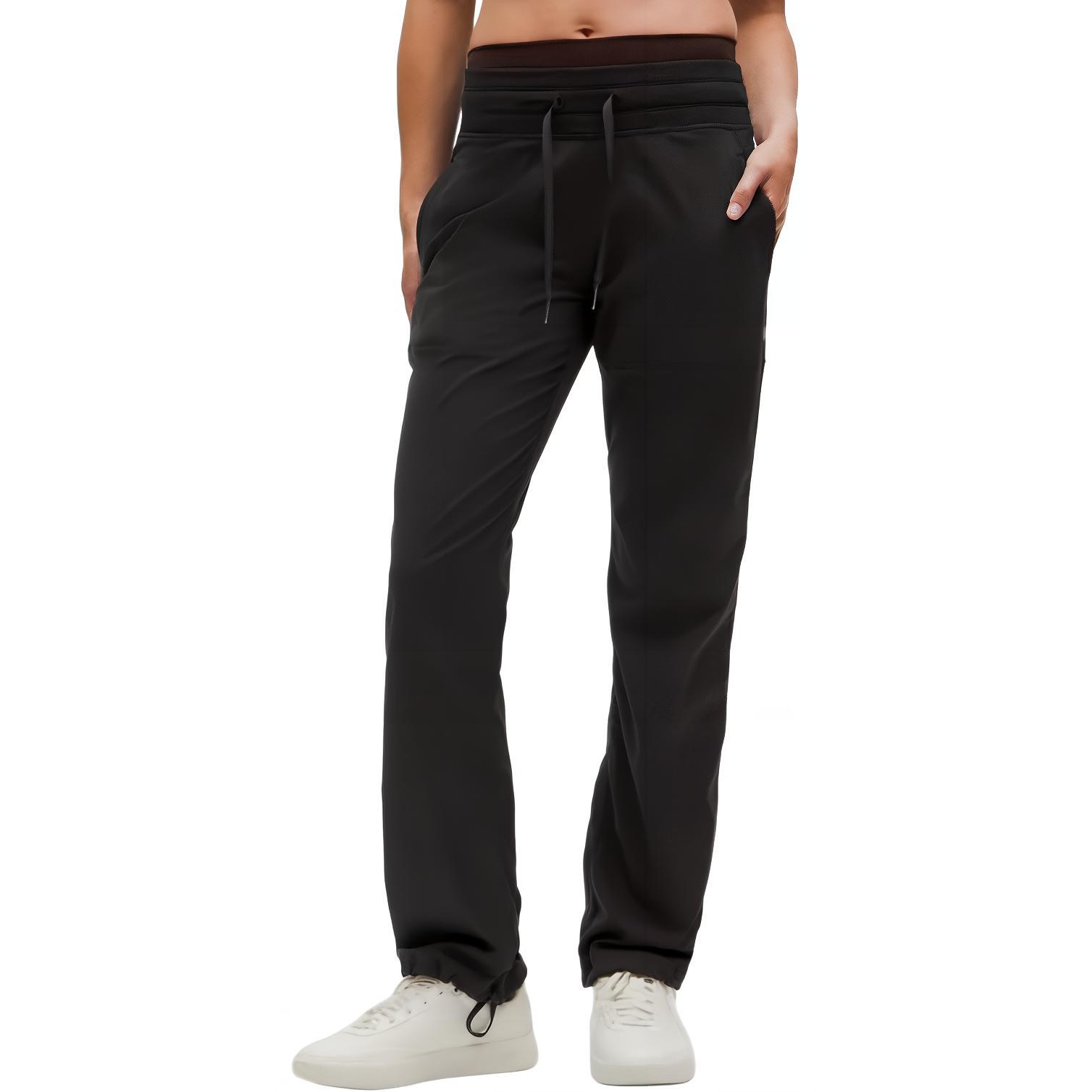 

Танцевальные брюки мид-райз повседневные женские Lululemon, черный