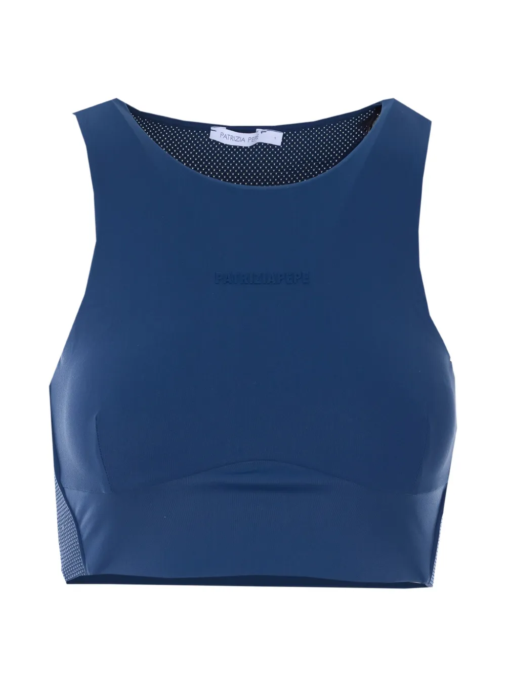

Укороченный топ без рукавов Patrizia Pepe, синий