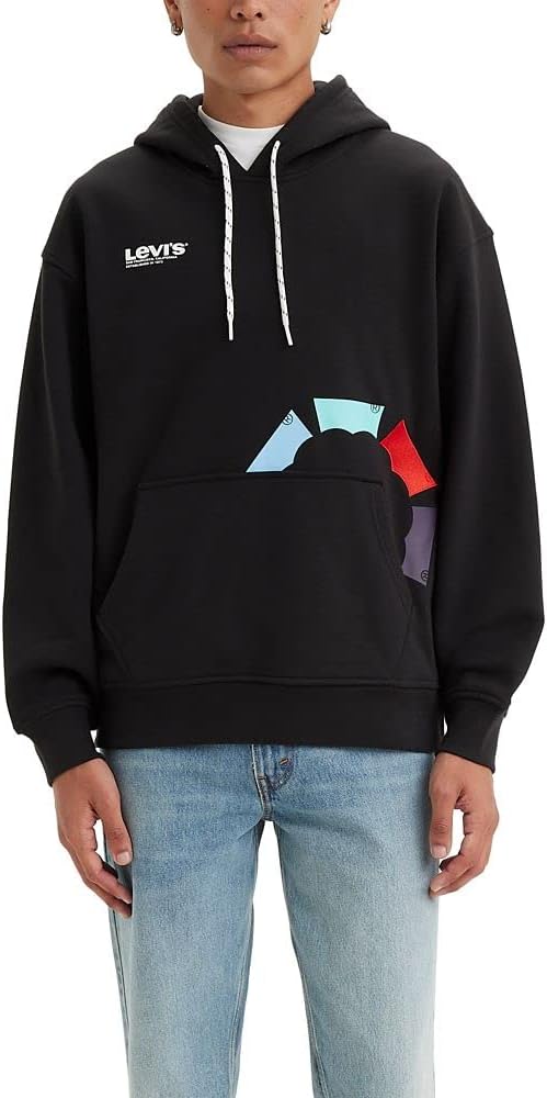 

Мужская свободная толстовка с капюшоном Levi's с графическим принтом (также доступна в размерах Big и Tall), (New) Batring Po Caviar Graphic