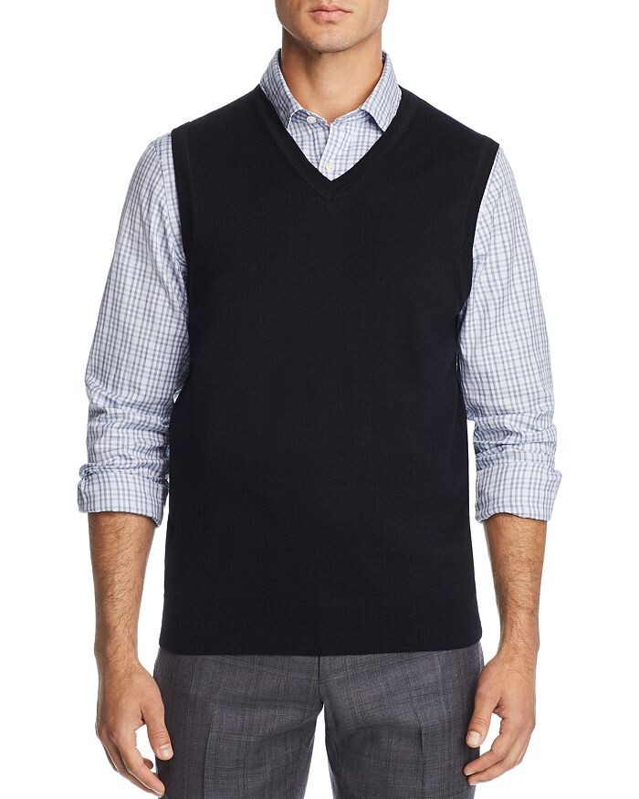 

Жилет из мериносовой шерсти с V-образным вырезом – эксклюзив The Men's Store at Bloomingdale's, черный