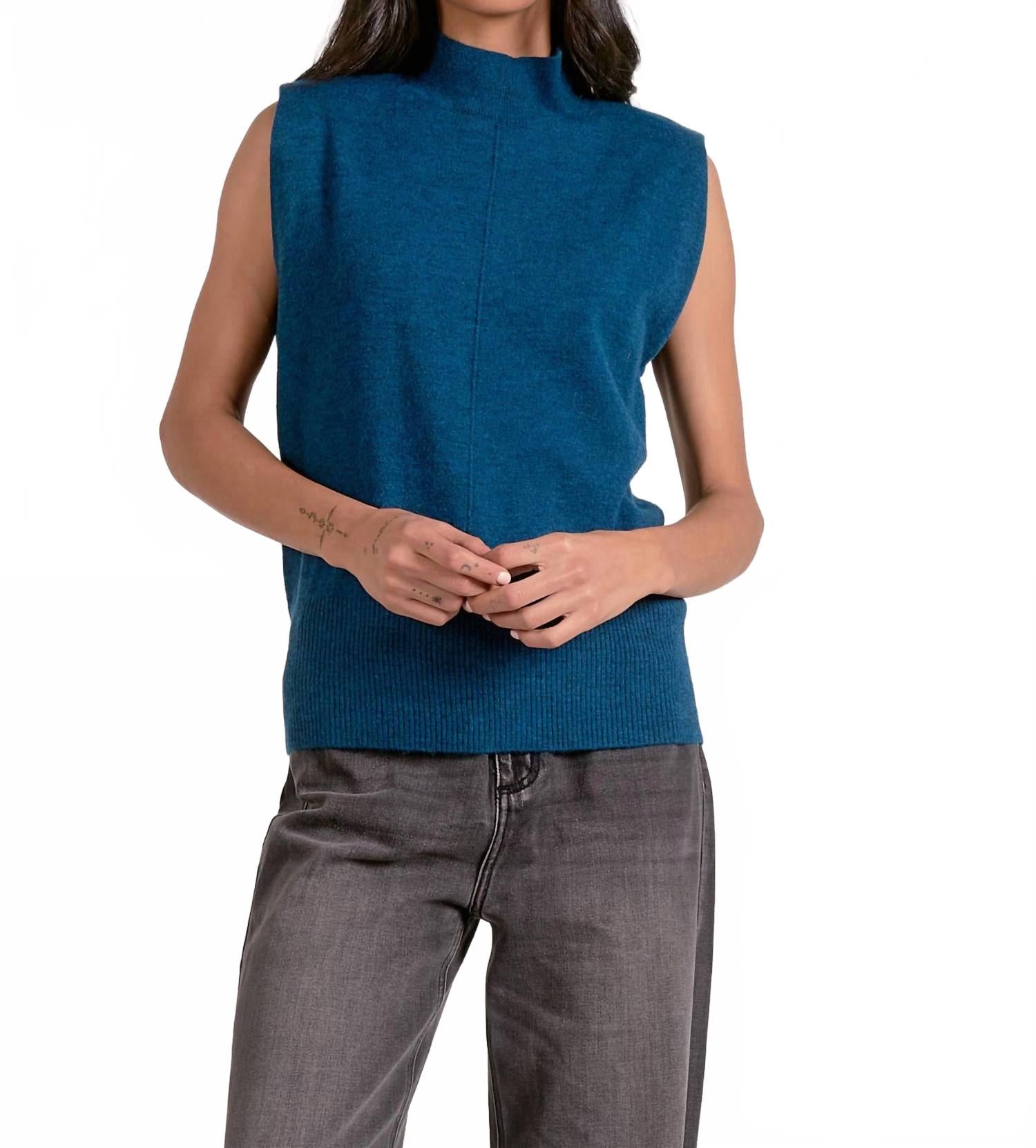 

ELAN Свитер без рукавов Kate бирюзового цвета