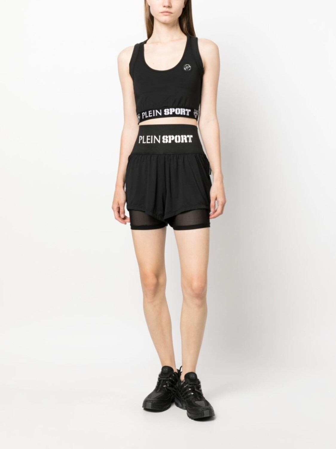 

Plein Sport топ с логотипом, черный