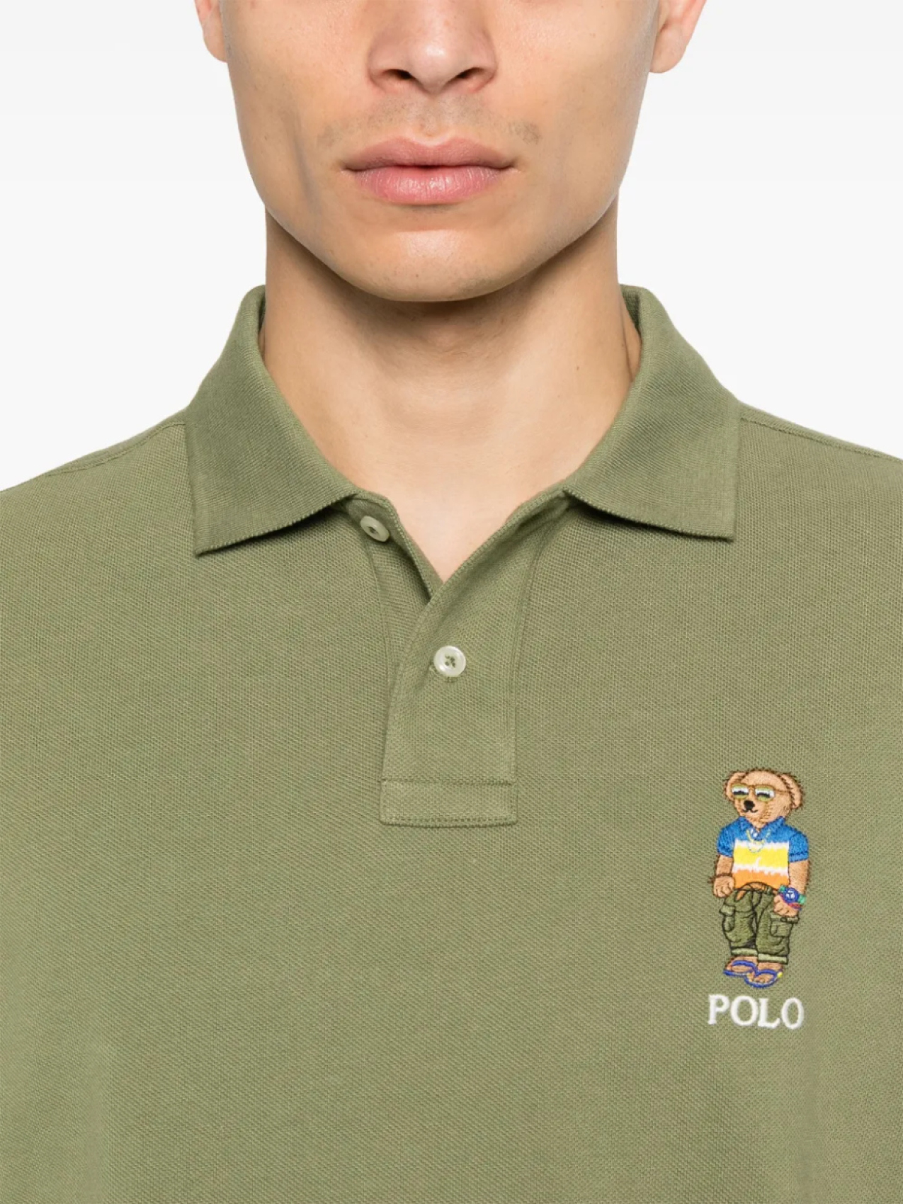 Рубашка поло из ткани пике Polo Ralph Lauren, зеленый — фото 4