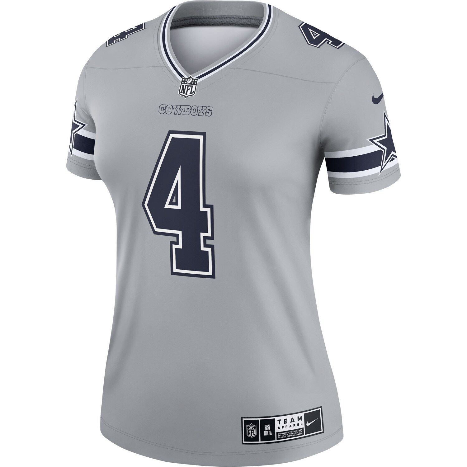 

Женский серый трикотаж Nike Dak Prescott Dallas Cowboys Inverted Legend Nike