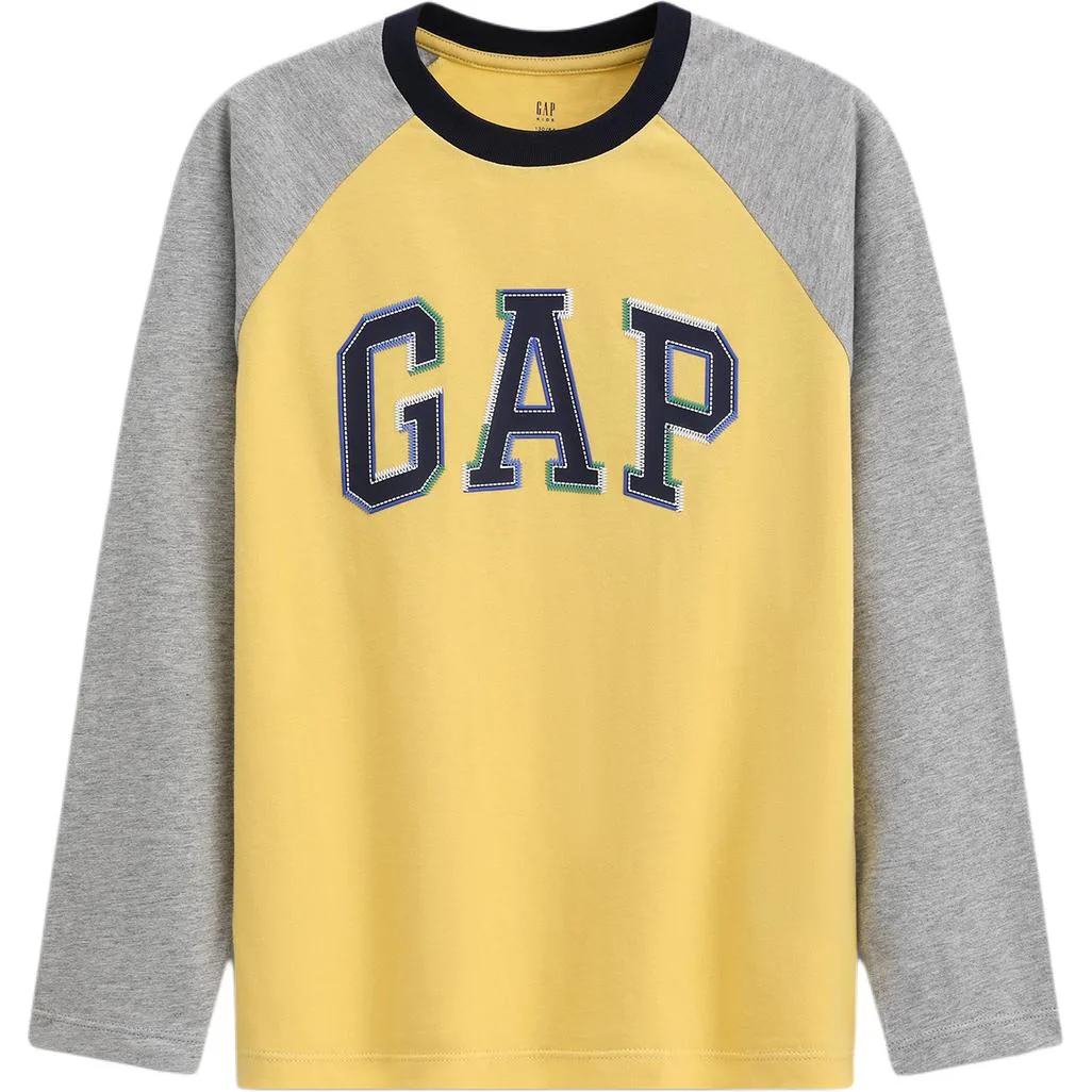 Футболка для детей с круглым вырезом GAP, желтый