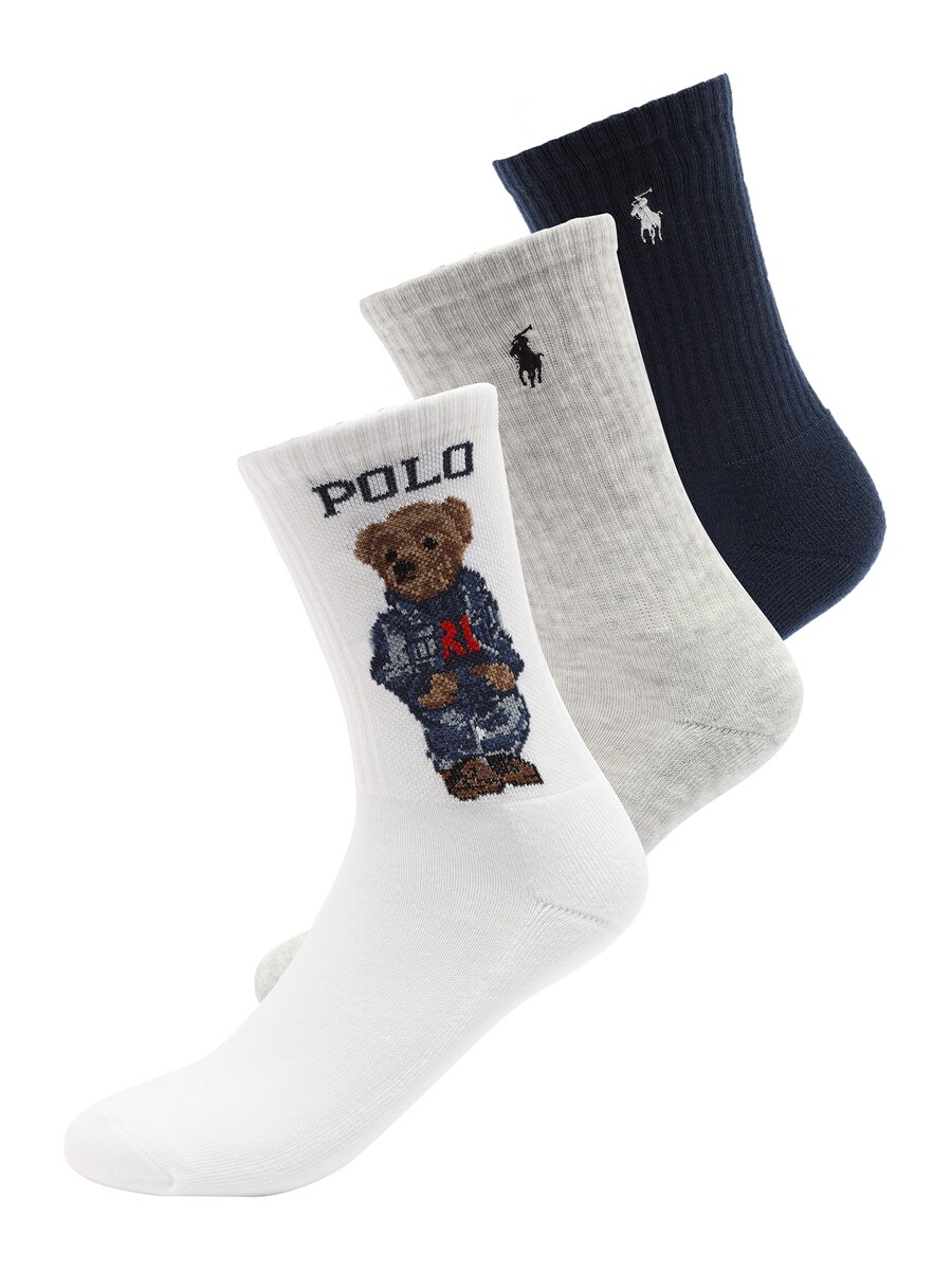 Носки Polo Ralph Lauren, цвет Navy/mottled grey/White