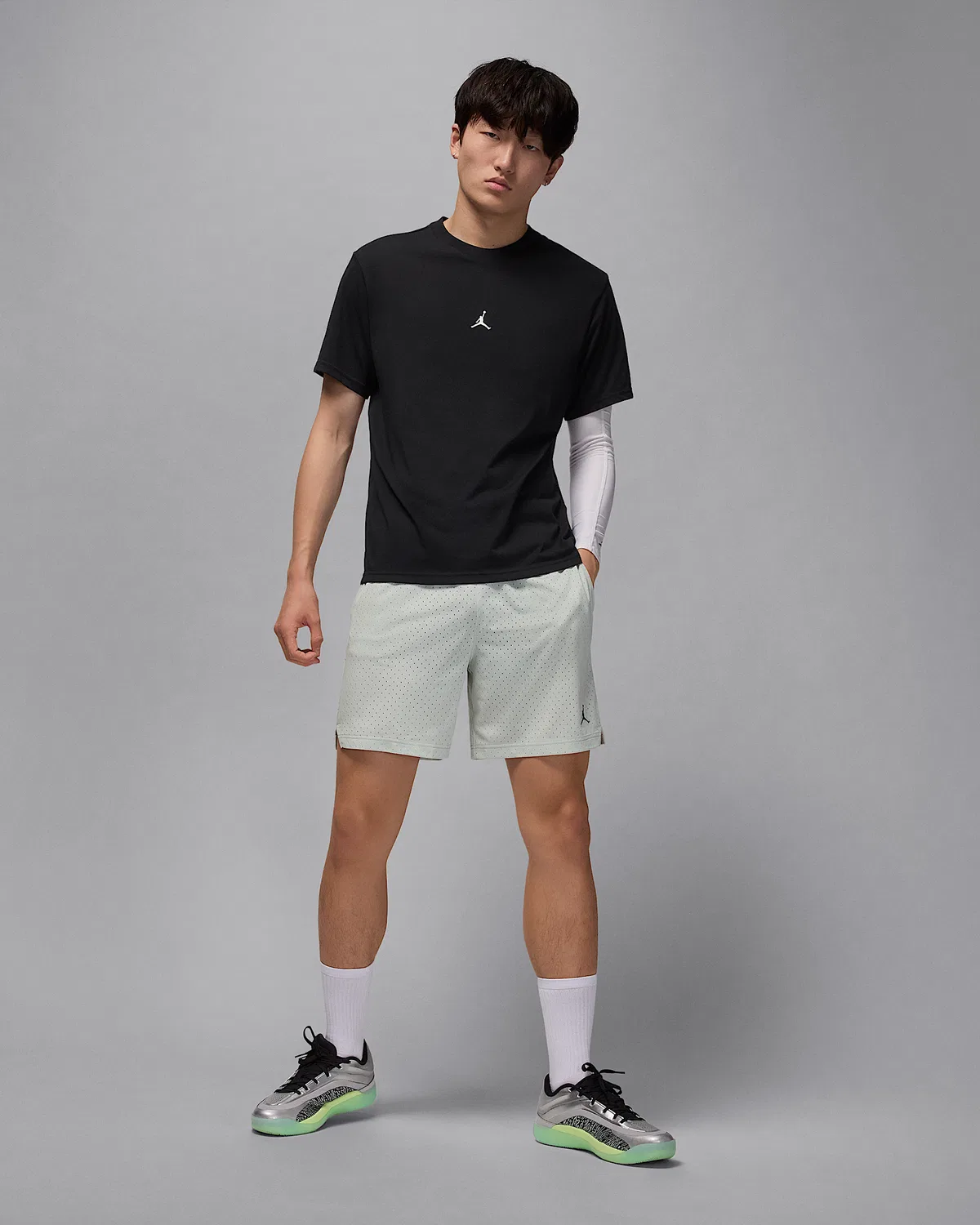 Мужская футболка Dri-FIT Jumpman Jordan Sport, Black/White — фото 4