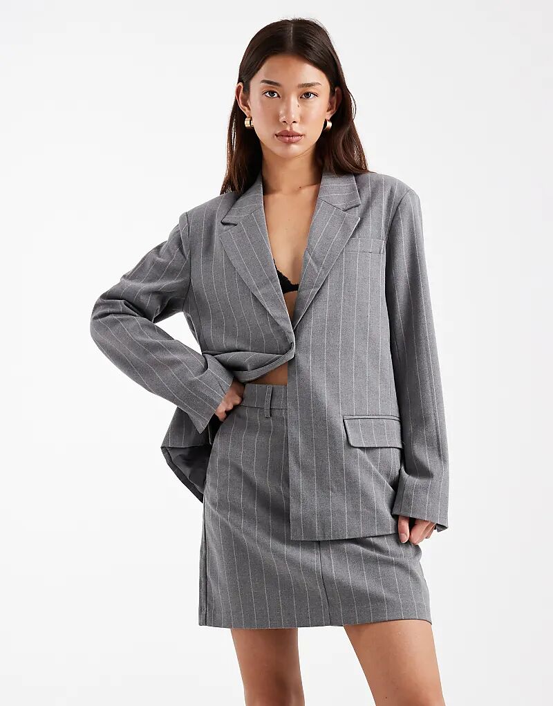 

Мини-юбка-стрейч Object в тонкую серую полоску