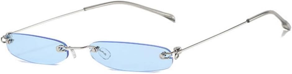 

Солнцезащитные очки MUTYNE прямоугольной формы без оправы для женщин, модные, маленькие, без оправы, для мужчин и женщин, в стиле панк, солнцезащитные очки UV400, Blue