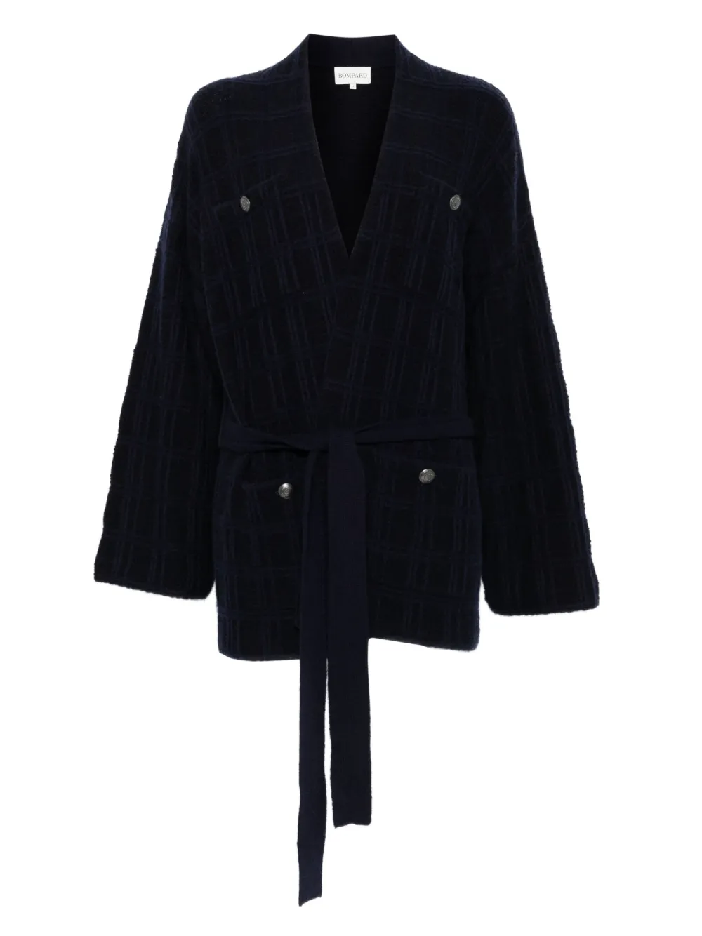 

Жаккардовый жакет с поясом Eric Bompard, синий