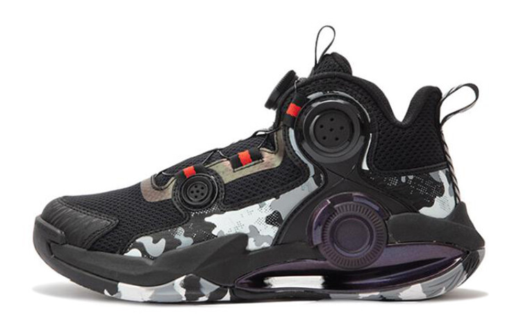 

Детские баскетбольные кроссовки GS Mid-top черные/красные томаты Xtep