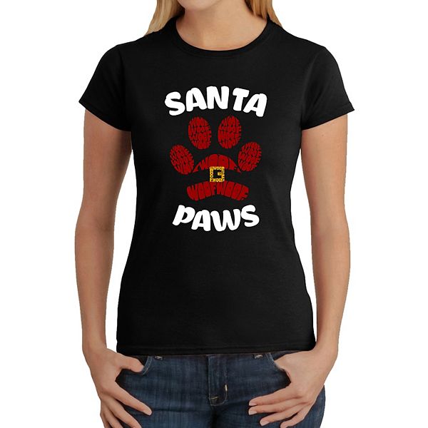

Футболка Santa Paws с принтом для женщин La Pop Art, Black, Черный, Футболка Santa Paws с принтом для женщин La Pop Art, Black