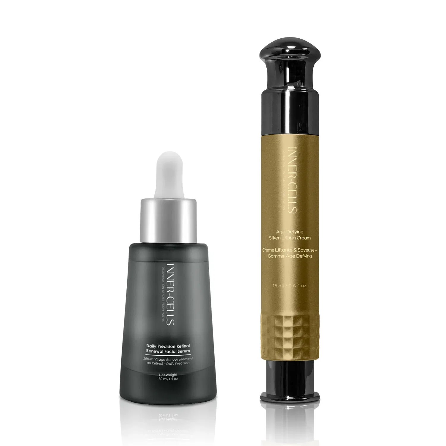 Набор для обновления кожи лица Silken Lifting & Refining Face Renewal Set с ретинолом Inner Cells, 1.6 Oz — фото 2