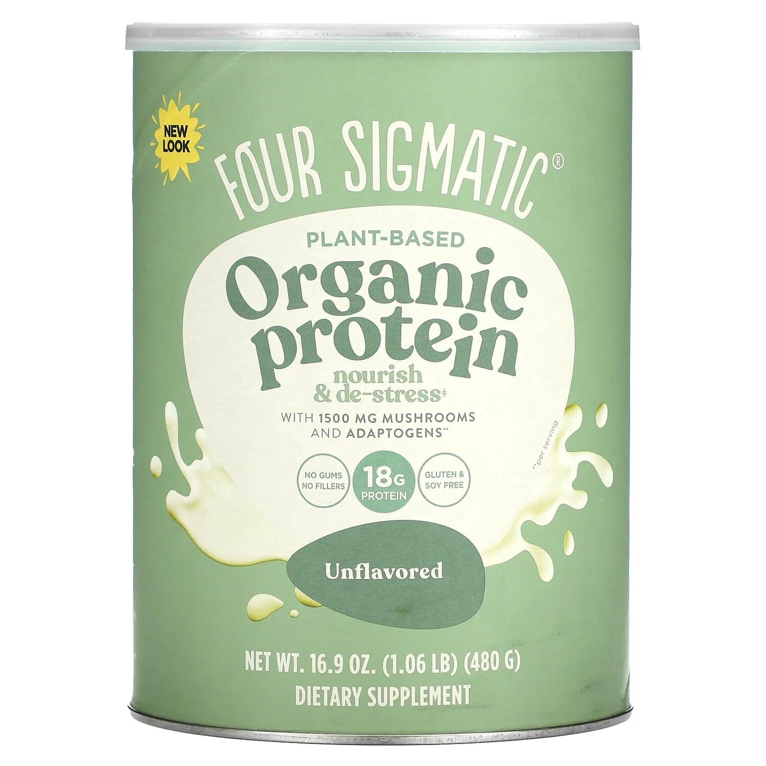 

Four Sigmatic Органический протеин на растительной основе без добавок 480 г (1,06 фунта)