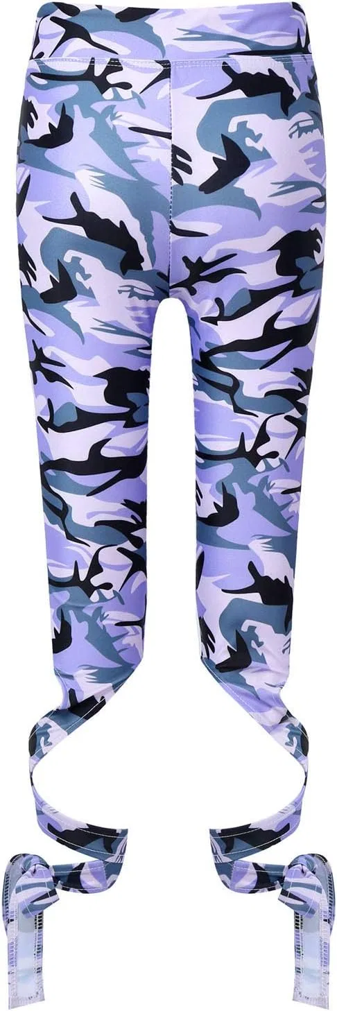 Детские леггинсы для активного отдыха Kaerm, расцветка Camouflage Purple — фото 2