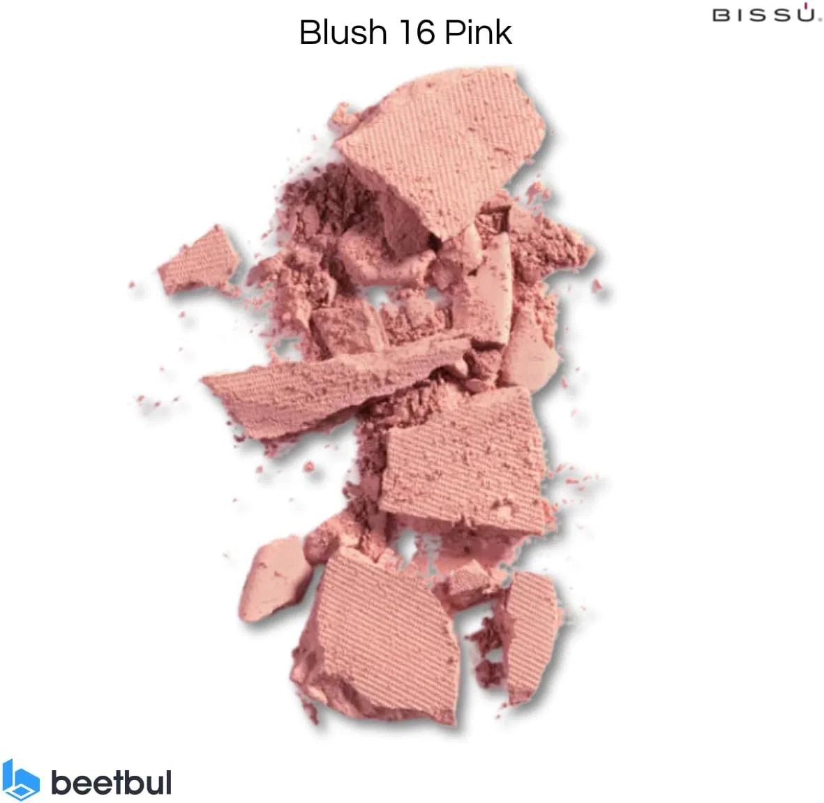 Румяна матовые Beetbul Bissu Blush 4g с 2 вельветовыми и 2 пальчиковыми спонжами, оттенок 16 Роуз — фото 3