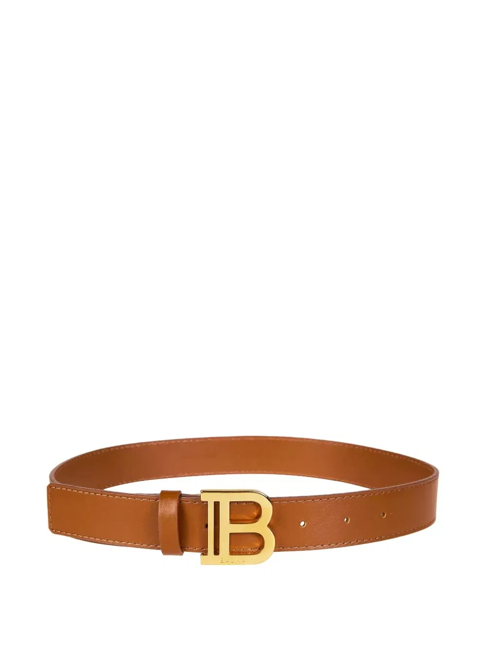 Ремень с пряжкой и логотипом Balmain Kids, коричневый
