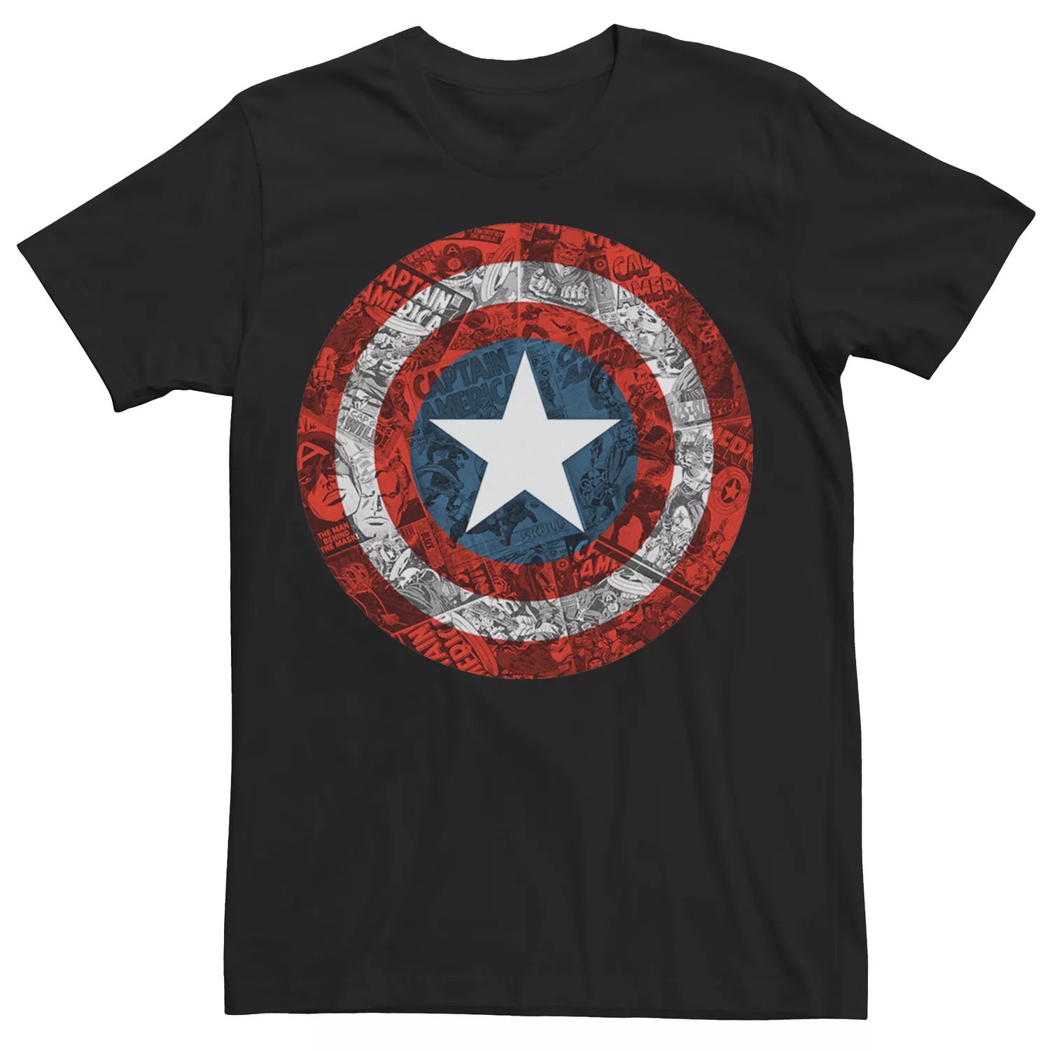 

Мужская футболка в стиле ретро с изображением Капитана Америки и комиксов Marvel Comics Shield Tee Licensed Character