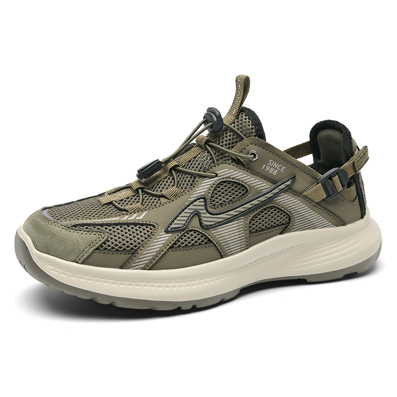 AOKANG Низкие повседневные кроссовки мужские хаки зелёные, цвет Khaki Green[Standard Sports Shoe Size] — фото 2