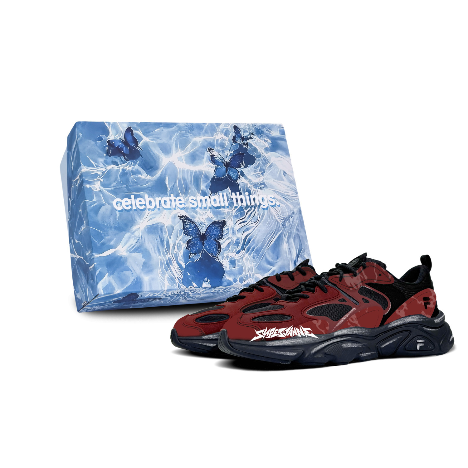 

FILA Марс 2 низкие повседневные кроссовки мужские красный черный