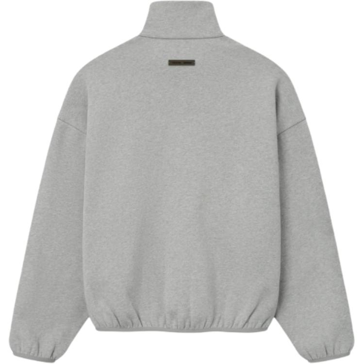 Толстовка с молнией и вышитым логотипом Fear Of God Essentials, серый — фото 2