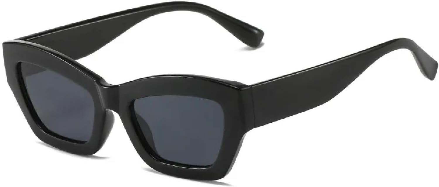 

Популярные модные солнцезащитные очки «кошачий глаз» желейного цвета для женщин, ретро, ​​голубые и розовые, трендовые квадратные солнцезащитные очки WNCKSQ, Black Grey