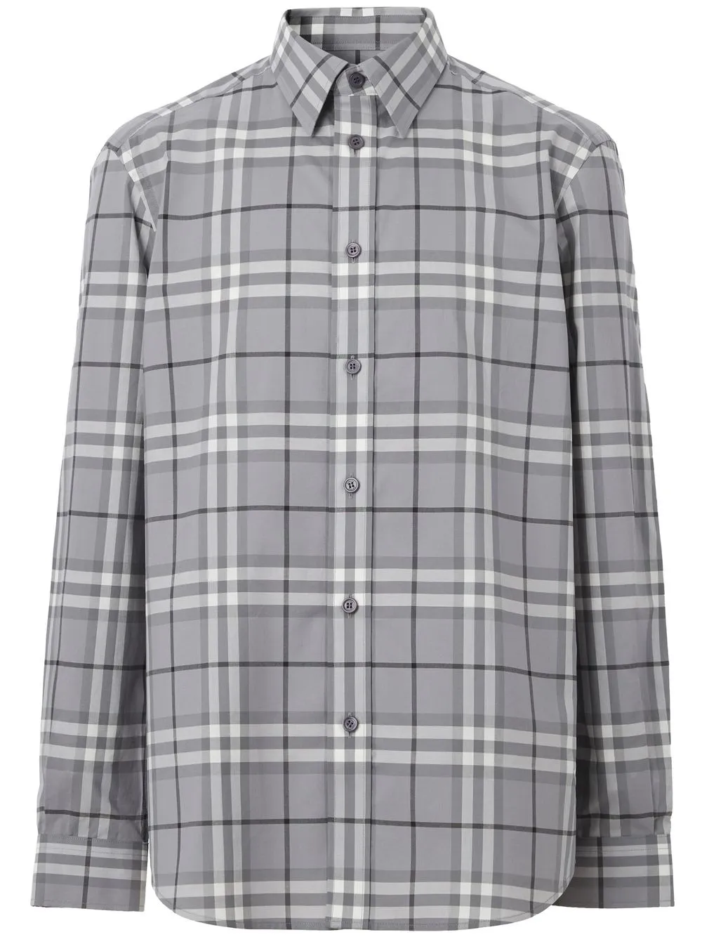 

Рубашка в клетку BURBERRY, серый