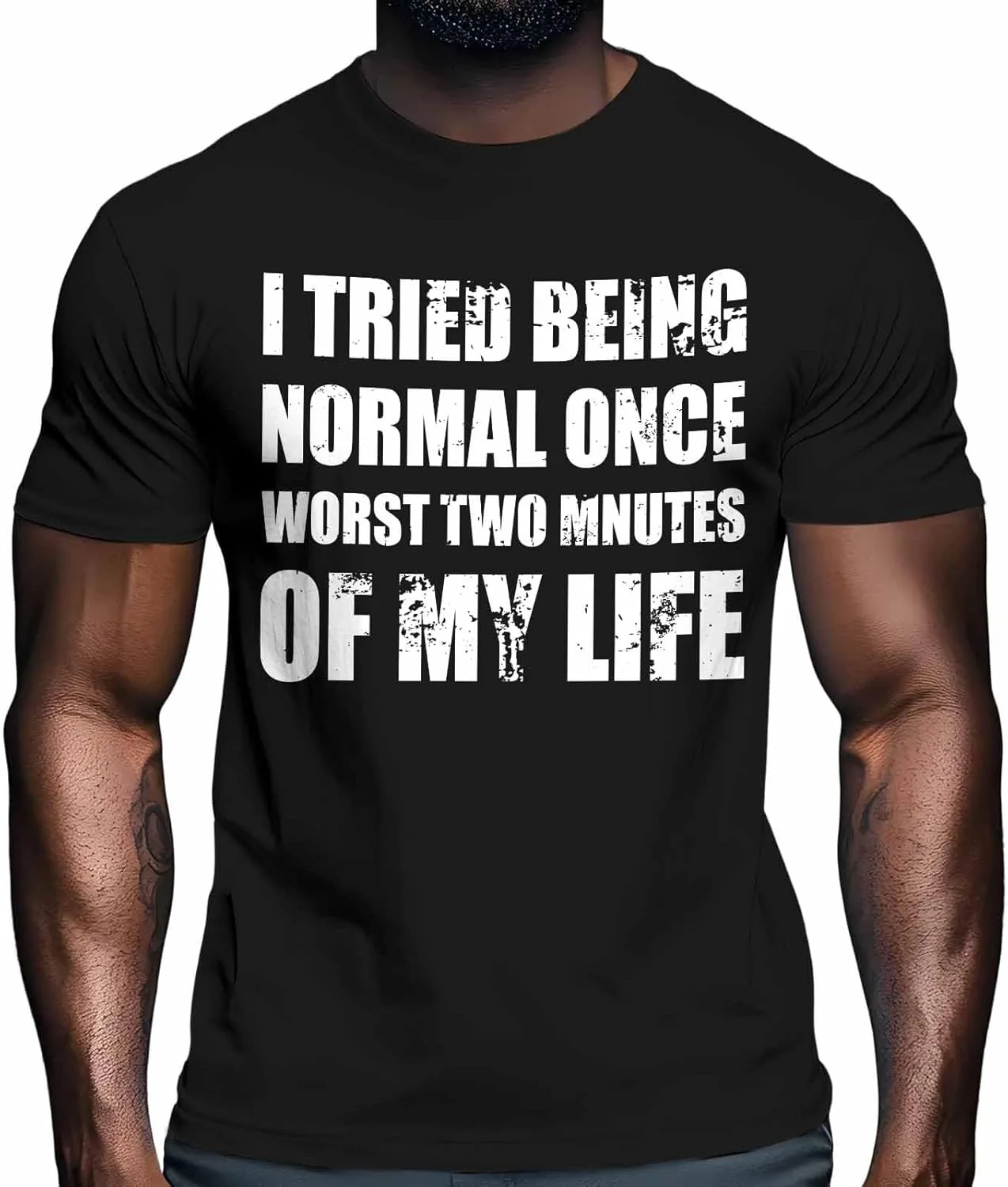 

Футболка для мужчин Tried to Be Normal, короткий рукав, хлопок NITBANLA