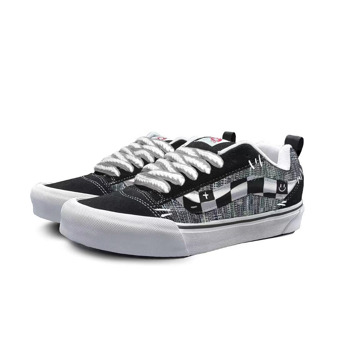 Vans Knu Skool ткань устойчивая к истиранию низкие кроссовки для скейтбординга унисекс серый — фото 4