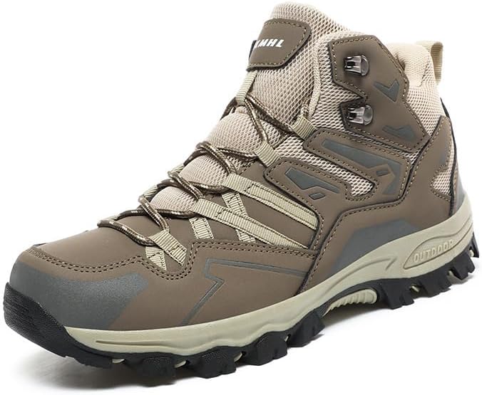 

Мужские и женские кожаные водонепроницаемые походные ботинки HuayoRong, легкая обувь для прогулок на открытом воздухе, дышащие замшевые ботинки для походов, треккинга, кемпинга и альпинизма. Легкие и прочные, коричневый