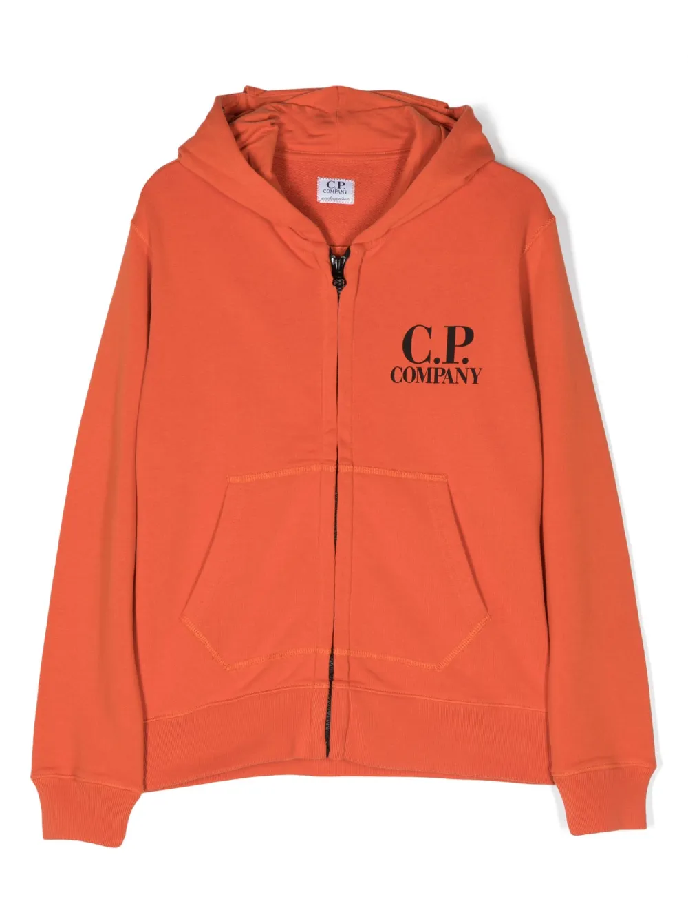 

Худи на молнии с логотипом C.P. Company Kids, оранжевый