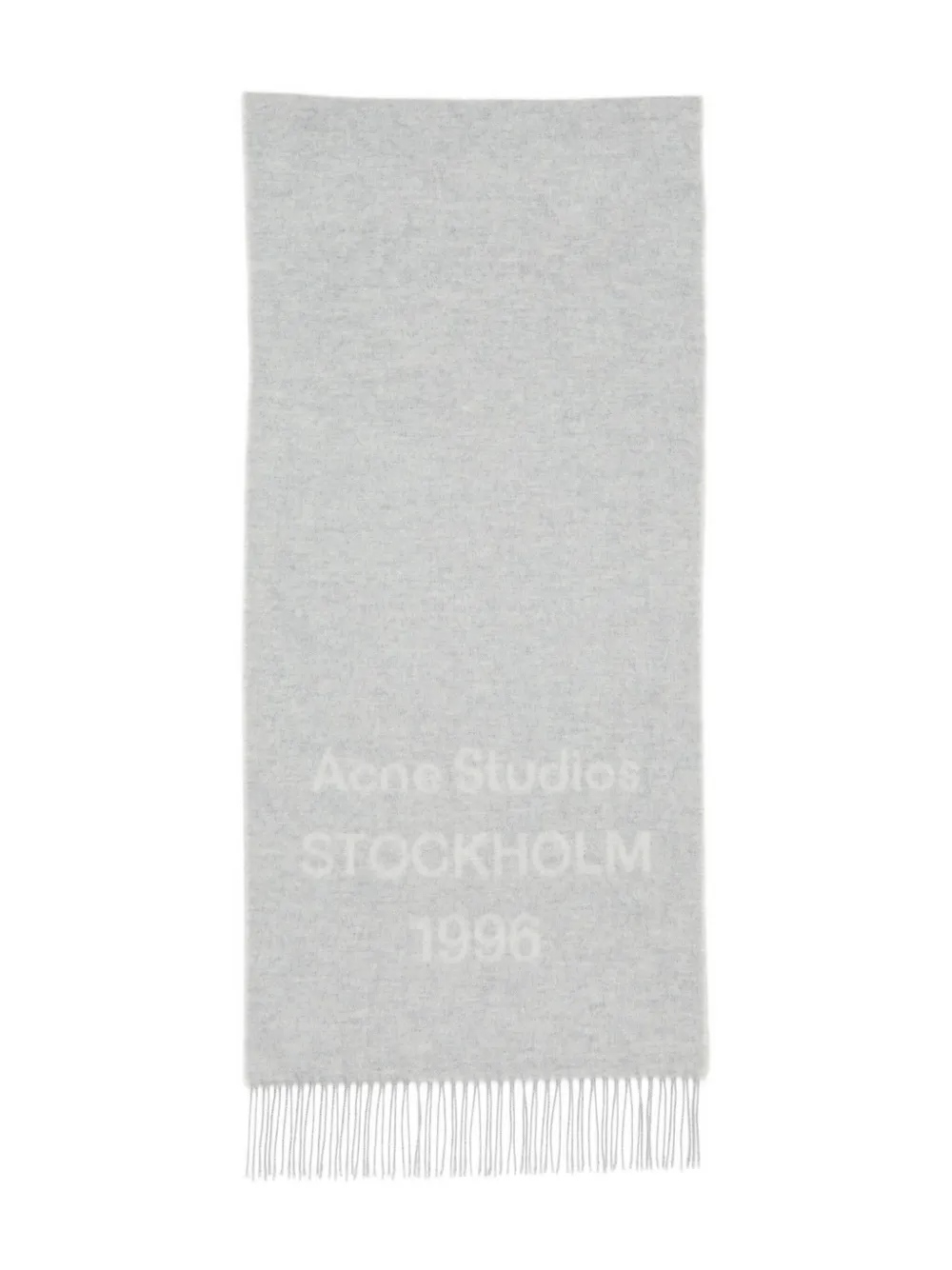 

Шерстяной шарф с логотипом Acne Studios, серый