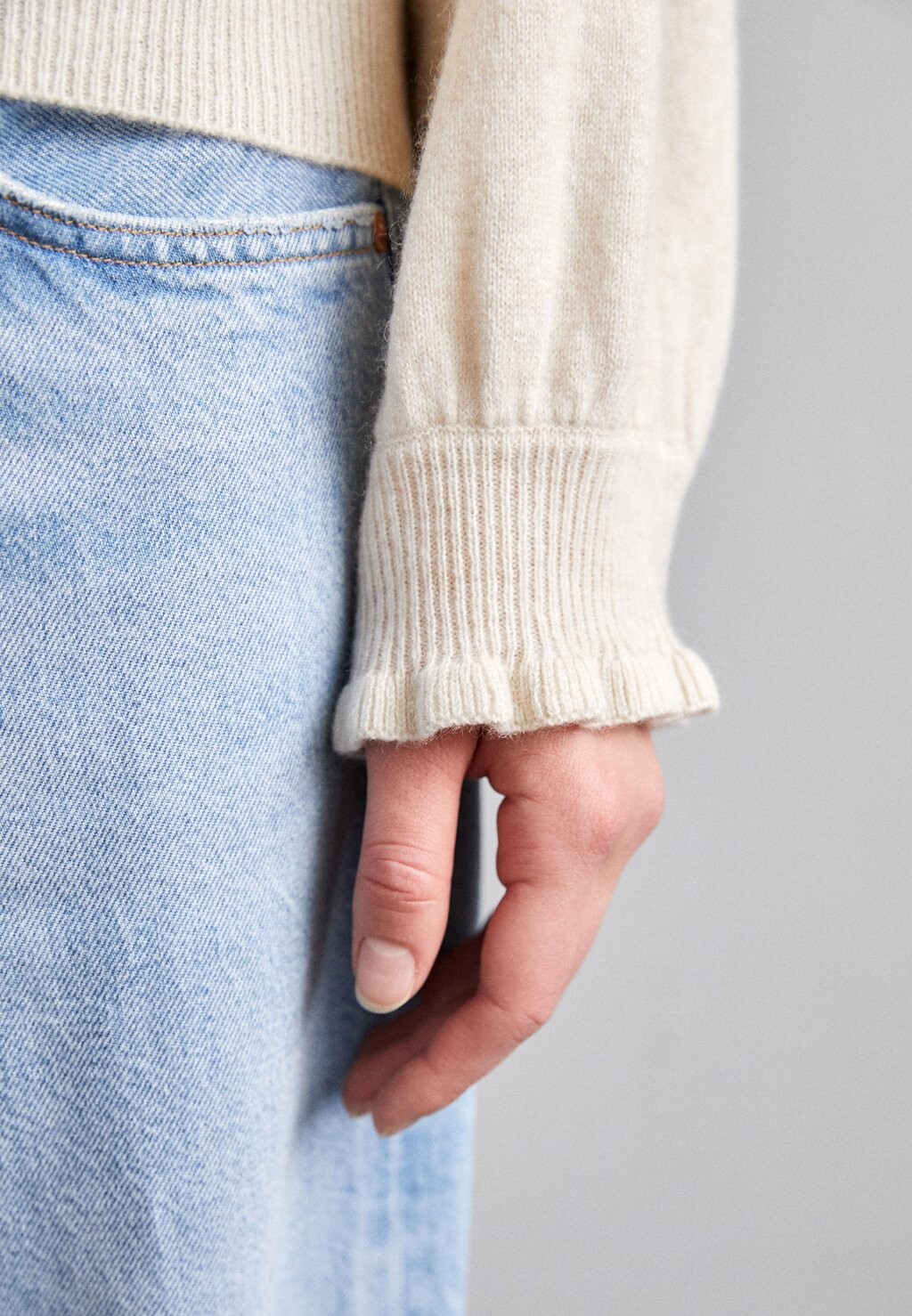 

Кардиган RUFFLE CUFF KNITID, цвет Champagne