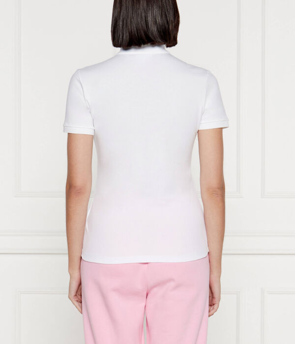 Рубашка поло Lacoste Slim Fit, белая — фото 4