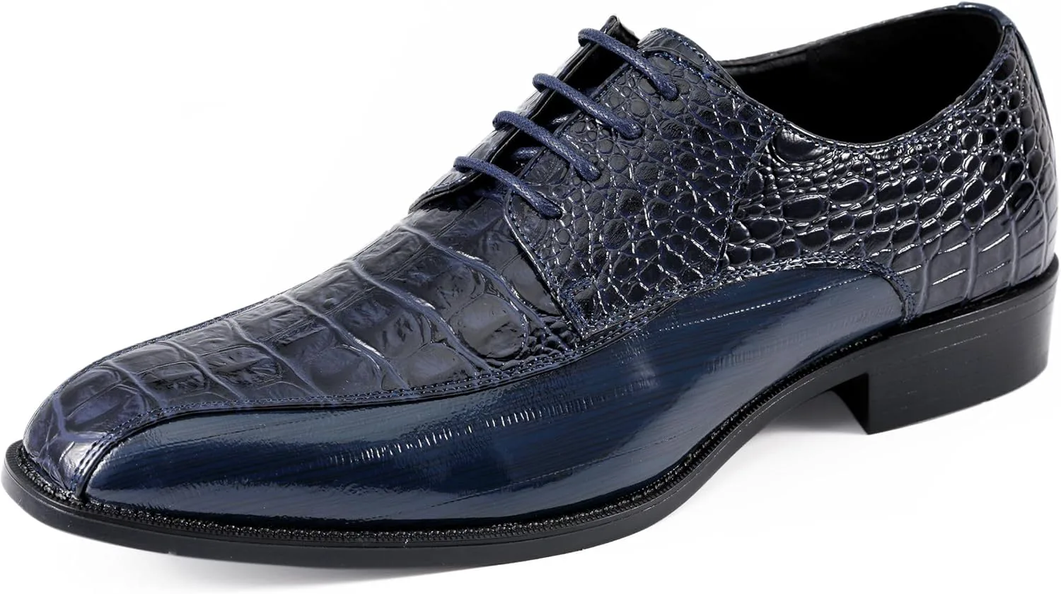 

Amali Harvey Fashion Мужская обувь Оксфорды с экзотической кожей крокодила с шнуровкой для мужчин, темно-синий