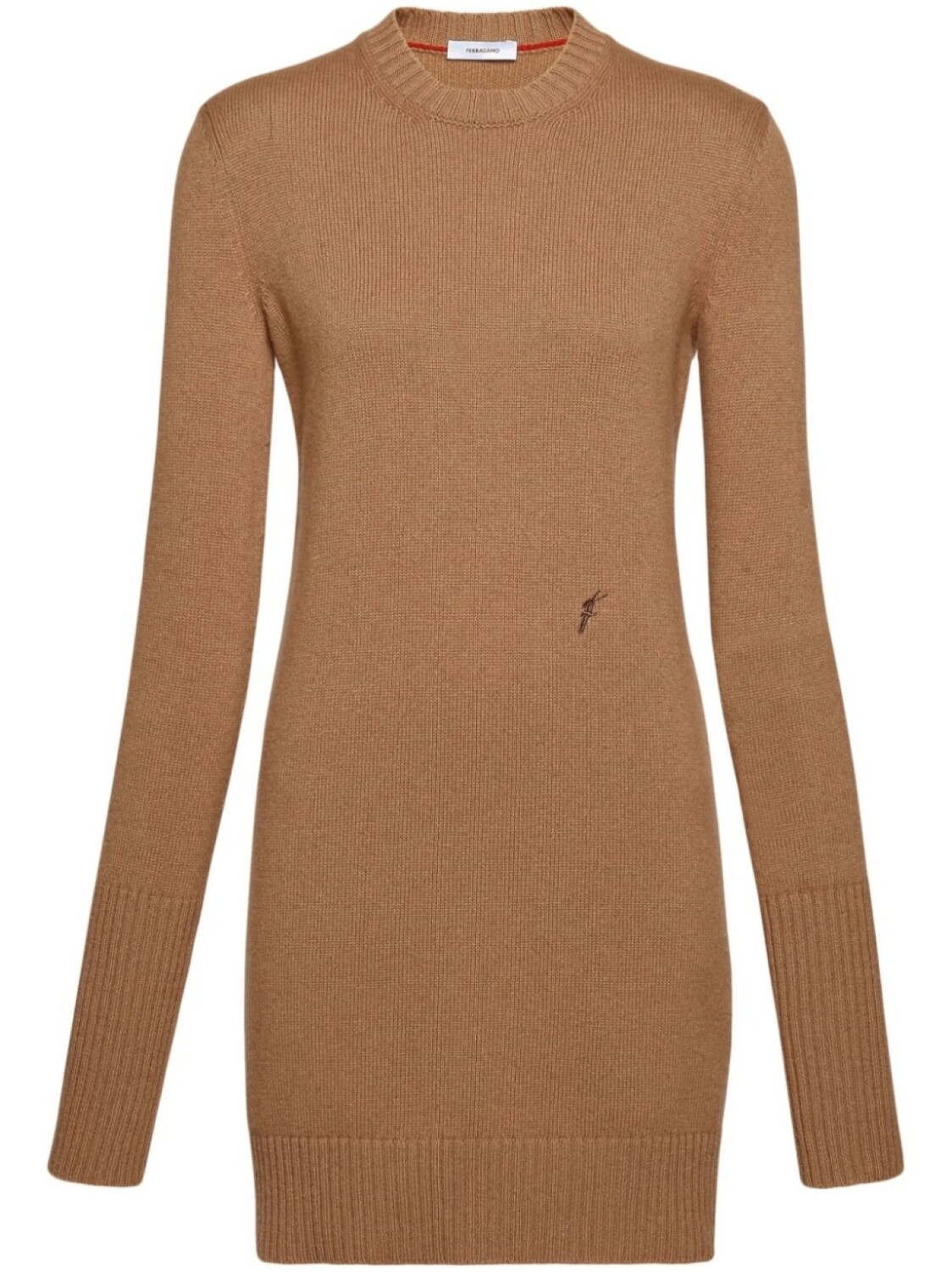 

Ferragamo Cashmere mini dress, нейтральный цвет
