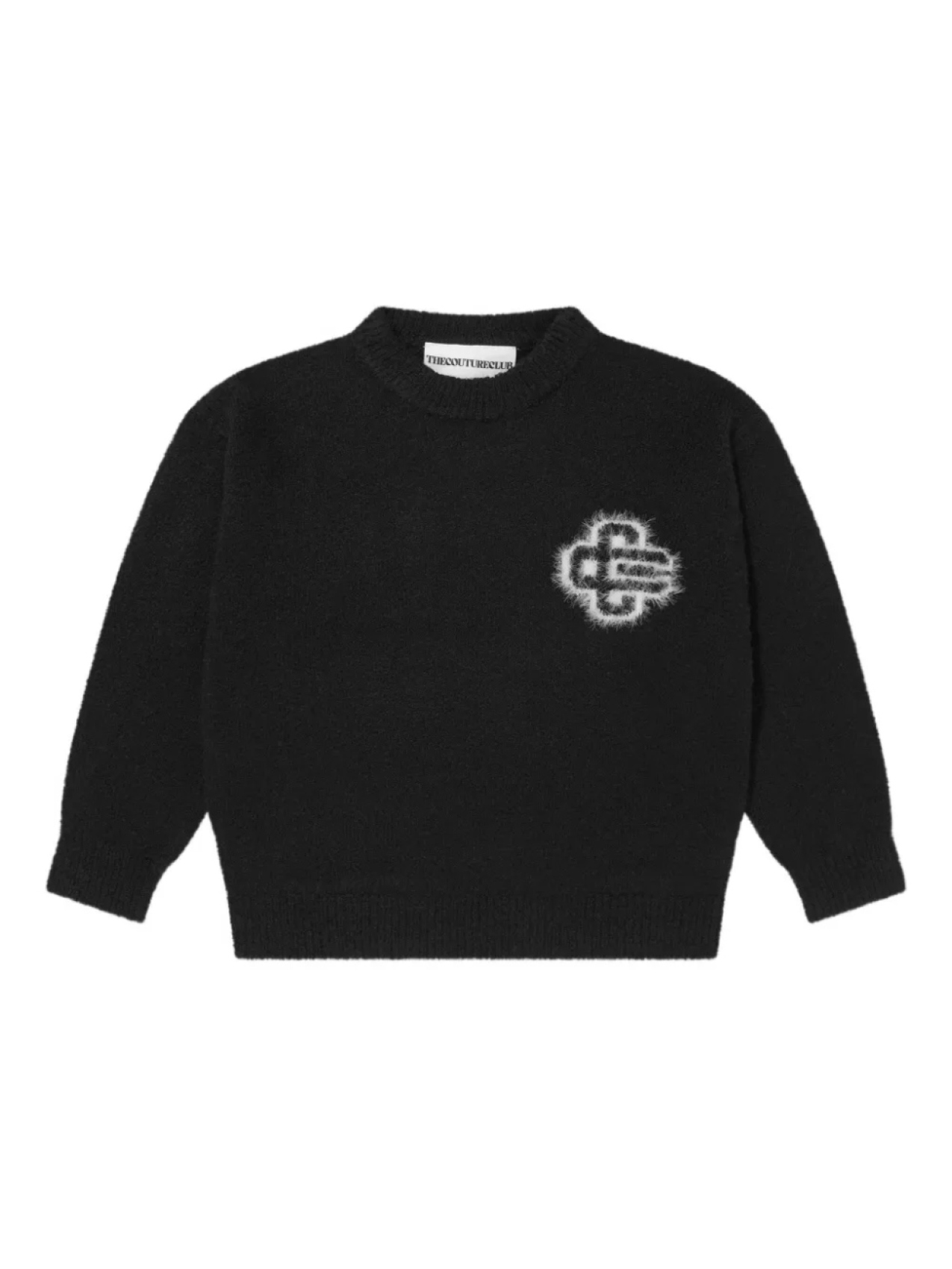 

Хлопковый свитер THE COUTURE CLUB KIDS, черный